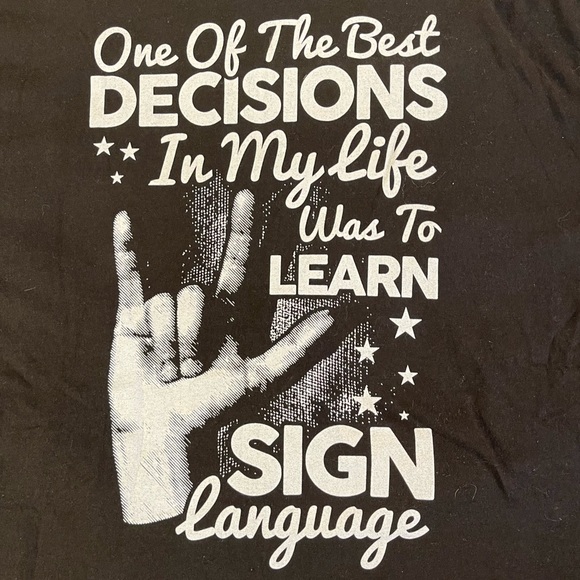 New Sign Language I Love You ASL Beacon Back Graphic Tee 3X - Picture 2 of 4